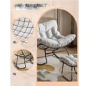 GarveeMore Schaukelsessel Grand Patio Outdoor Schaukelstuhl mit Fußhocker Modern Lounge Chair Bild 4