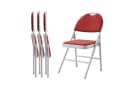 GarveeMore Klappstuhl 4er Set Weiß Stapelbar Gartenstuhl Bild 2