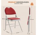 GarveeMore Klappstuhl 4er Set Weiß Stapelbar Gartenstuhl Bild 3