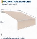 GarveeMore Gelenkarmmarkise 300x250 cm Grau UV40+ Wasserabweisend Bild 1