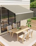 GarveeMore Gelenkarmmarkise 300x250 cm Grau UV40+ Wasserabweisend Bild 2