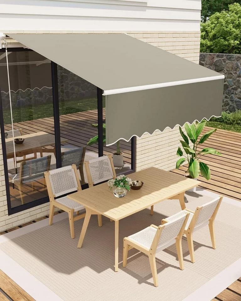 GarveeMore Gelenkarmmarkise 300x250 cm Grau UV40+ Wasserabweisend - Bild 2