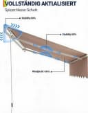 GarveeMore Gelenkarmmarkise 300x250 cm Grau UV40+ Wasserabweisend Bild 3