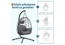 GarveeMore Hängesessel mit Gestell Outdoor Indoor Rattan Stahlgestell Bild 5