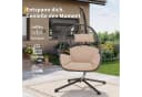 GarveeMore Hängesessel Rattan Stahlgestell Outdoor Indoor Bild 4