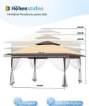 GarveeMore Faltpavillon 3x3m mit Moskitonetz Grau Bild 1