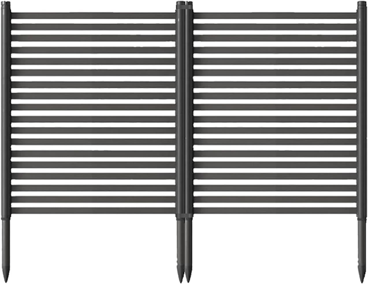GarveeMore Paravent 120 x 90cm Sichtschutz Garten Raumteiler 2-teilig Balkonsichtschutz Schwarz - Bild 2