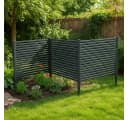 GarveeMore Paravent 120 x 90cm Sichtschutz Garten Raumteiler 2-teilig Balkonsichtschutz Schwarz Bild 5