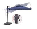 GarveeMore Gartenschirm 300x300cm Aluminium UV50+ Blau 360° drehbar Bild 1