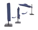 GarveeMore Gartenschirm 300x300cm Aluminium UV50+ Blau 360° drehbar Bild 3