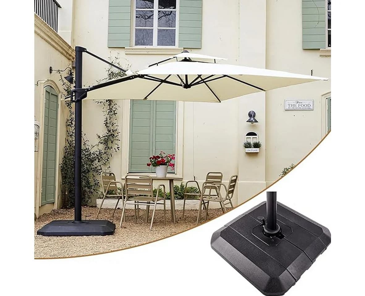 GarveeMore Gartenschirm 300x300cm Aluminium UV50+ Beige/Weiß - Bild 5
