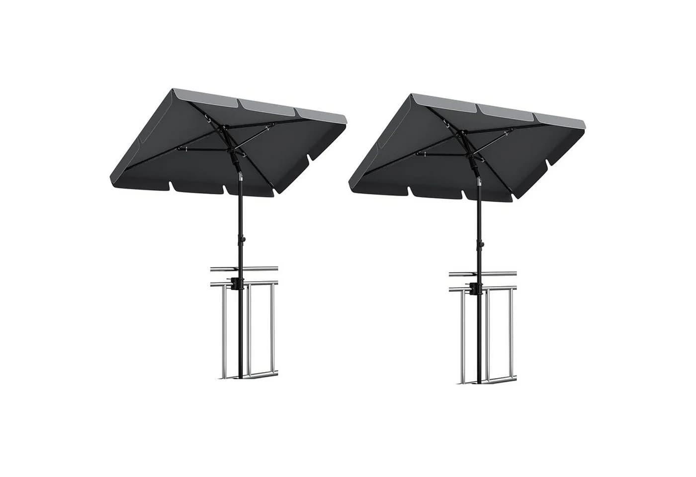 GarveeMore Balkonschirm Grau 200x125cm Knickbar UV50+ - Bild 2