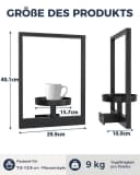 Bamworld Blumenampel 3er-Set Schwarz Metall Hängegefäß Bild 1