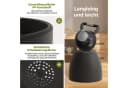 Bamworld Blumentopf 5er Set Schwarz Kunststoff mit Löchern & Untersetzern Bild 4