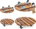 Bamworld Pflanzenroller 4er-Set Holz 30,5 cm mit Bremse Bild 2