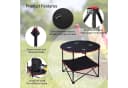 YI Campingtisch Klapptisch Schwarz mit Getränkehaltern und Tragetasche Bild 4