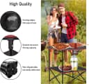 YI Campingtisch Klapptisch Schwarz mit Getränkehaltern und Tragetasche Bild 5