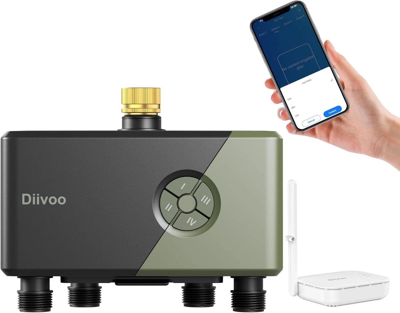 Diivoo Bewässerungscomputer mit WLAN 4-Zonen Bewässerungsuhr - Bild 2
