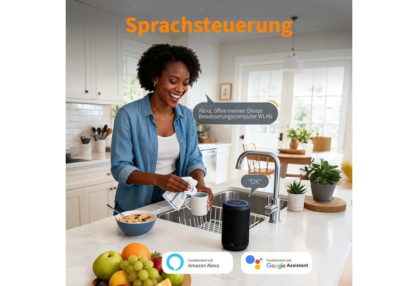 Diivoo Bewässerungscomputer mit WLAN 4-Zonen Bewässerungsuhr - Bild 5
