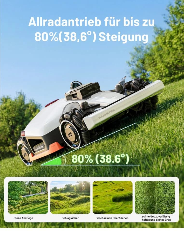 Mammotion LUBA 3 AWD 3000 Rasenmähroboter ohne Kabel - Bild 5