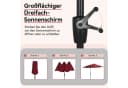 Puluomis Sonnenschirm Grau/Beige mit Kurbel Bild 5