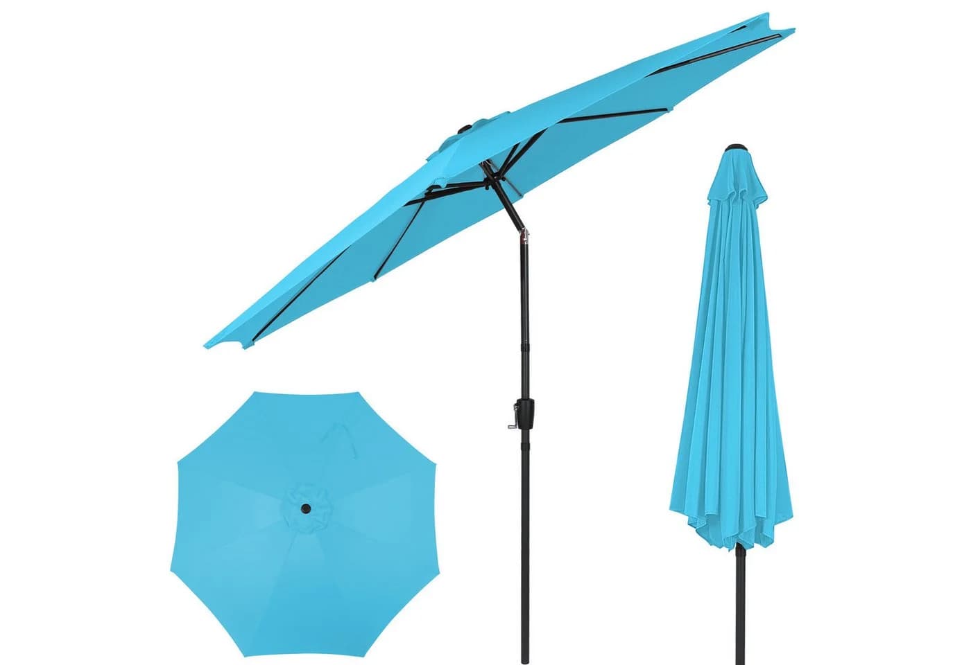 Puluomis Sonnenschirm Neigbar Grau/Beige 290x290 cm - Bild 2