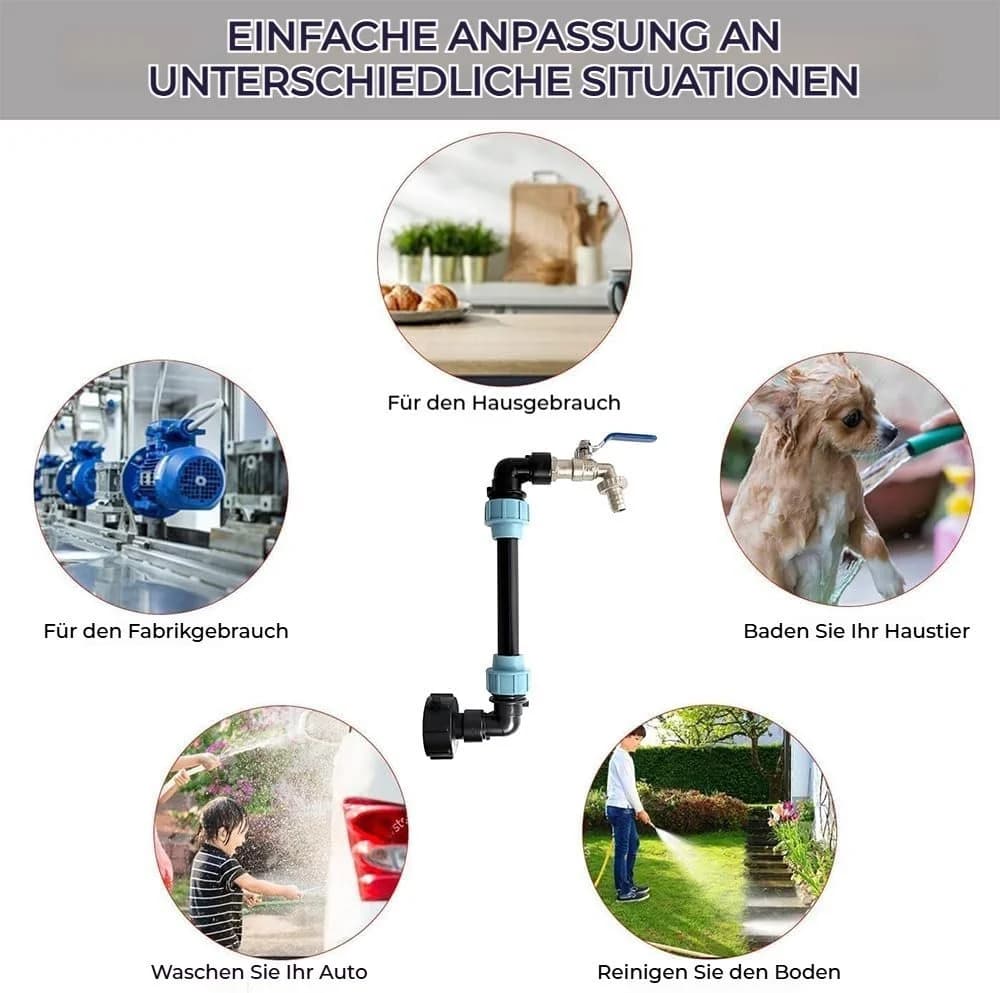 PRIISF Regentonne IBC Regenwassertank Adapter Messing - Bild 5
