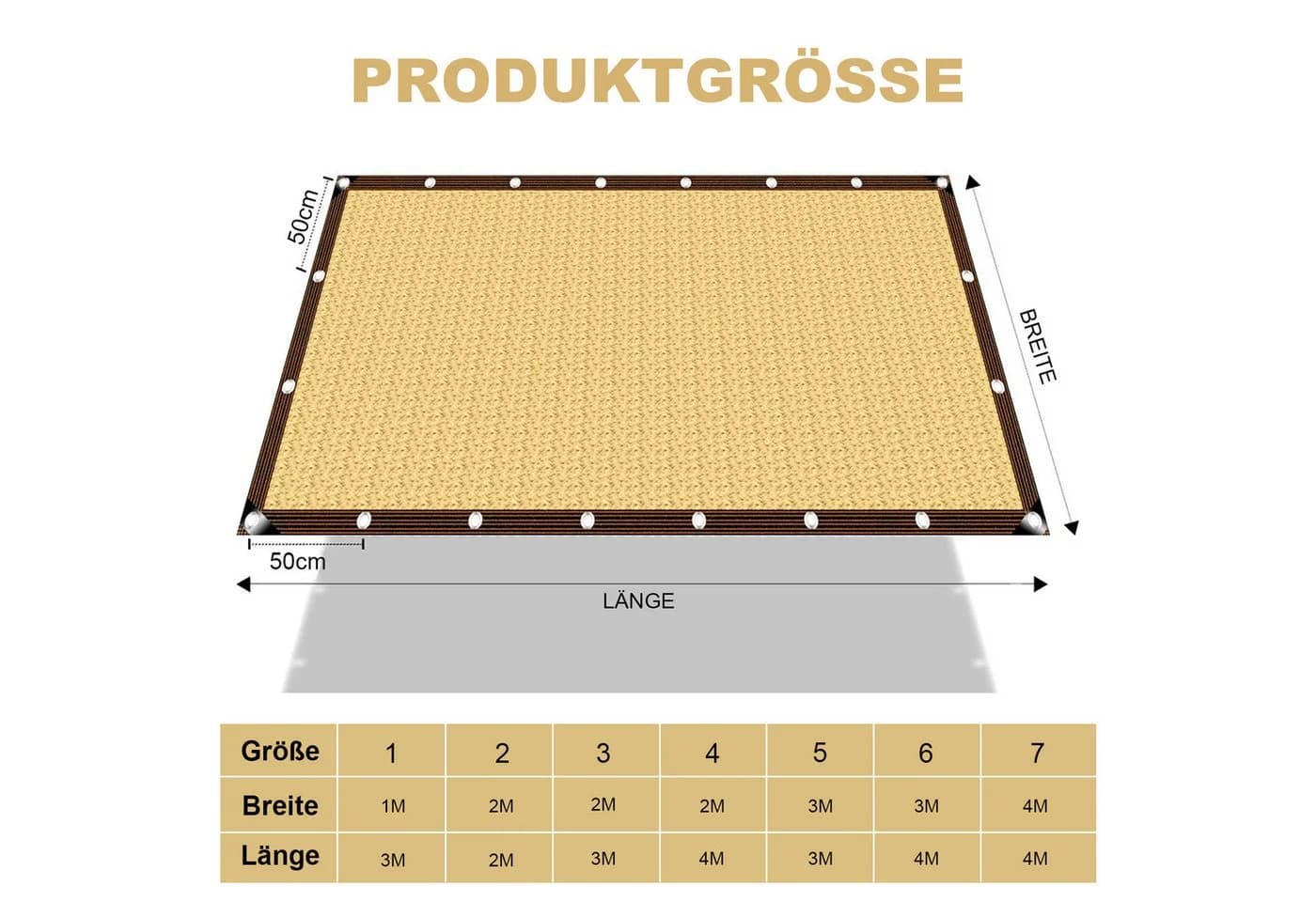 Rosnek Sonnensegel Schwarz HDPE UV-Schutz Sichtschutz Windschutz mit Ösen