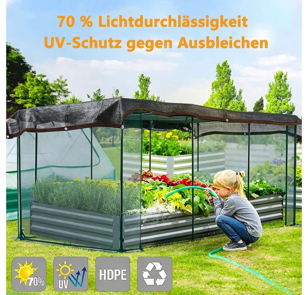 Diwzbyn Sonnensegel Schattierungstuch Schwarz 70% UV-beständig