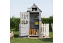 HOMAVO Gerätehaus Gartenschrank Tannenholz Grau mit 3 Böden Bild 2