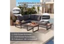 HOMAVO Gartenlounge-Set L-Form Schwarzgrau mit Couchtisch Bild 1