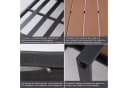 HOMAVO Gartenlounge-Set L-Form Schwarzgrau mit Couchtisch Bild 5
