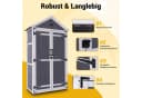 HOMAVO Gerätehaus Gartenschrank Kiefernholz Satteldach mit 2 Böden Bild 1