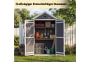 HOMAVO Gerätehaus Gartenschrank Kiefernholz Satteldach mit 2 Böden Bild 5