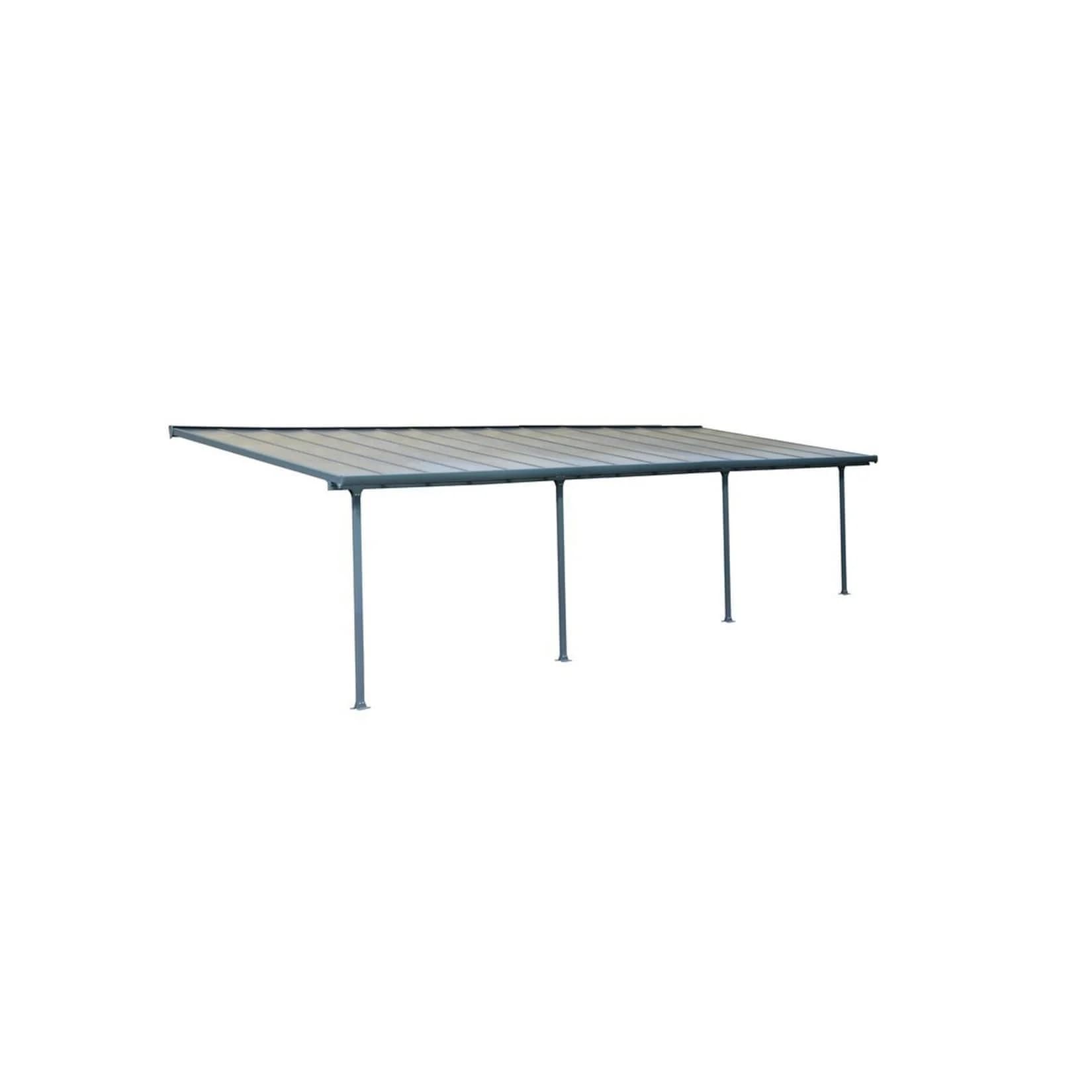 Palram Canopia Feria Alu Terrassenüberdachung Grau Polycarbonat