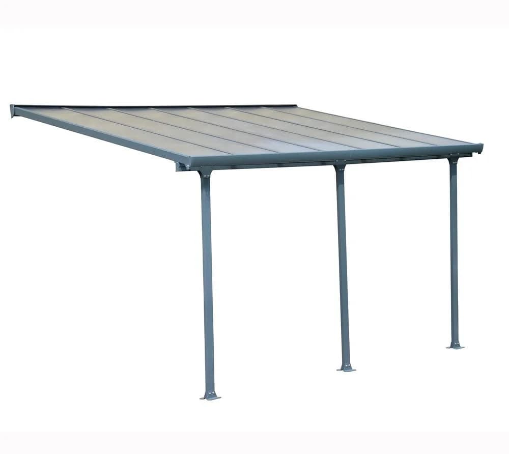 Palram Canopia Feria Terrassenüberdachung Grau Aluminium Polycarbonat - Bild 3