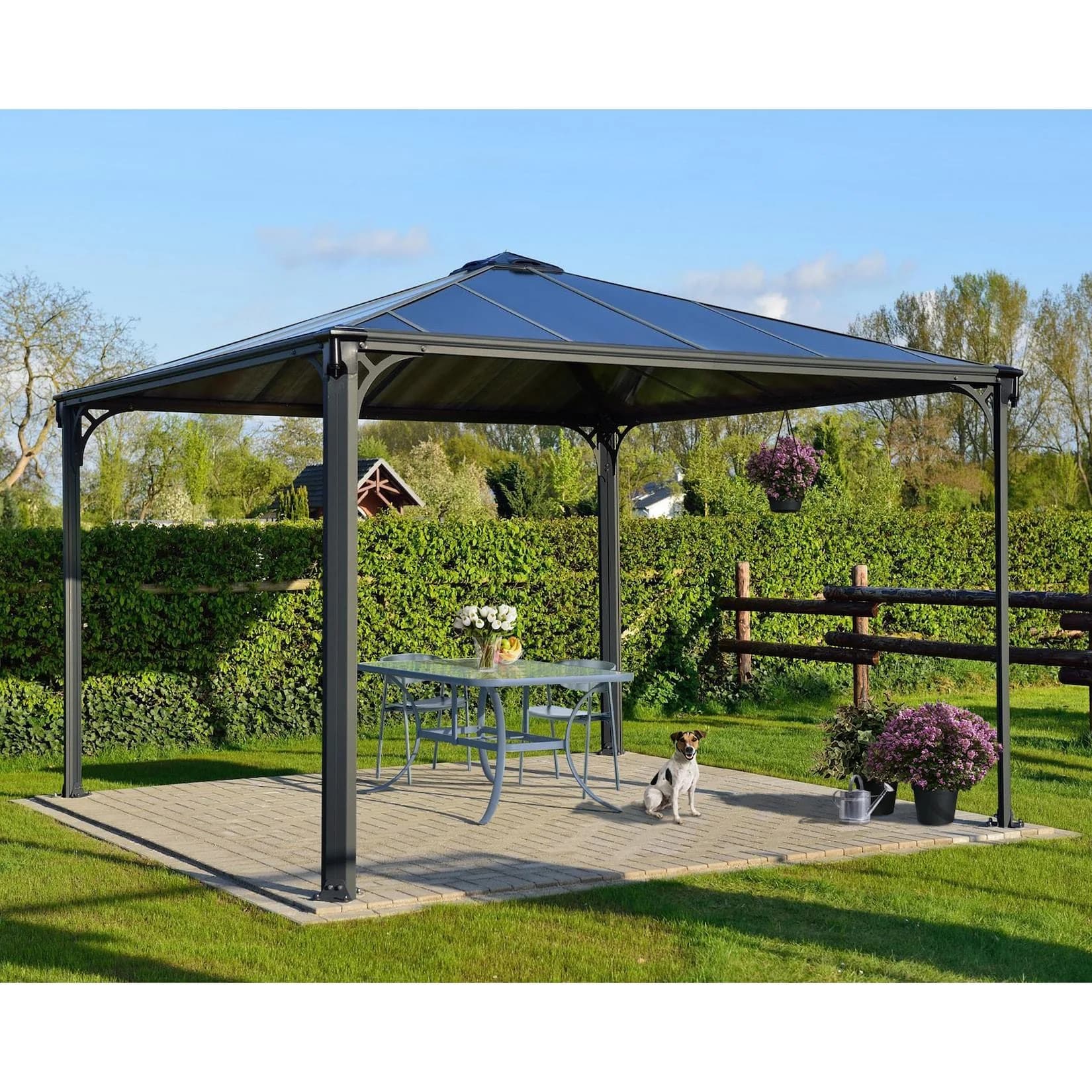 Palram Canopia Pavillon Palermo 3600 Anthrazit Aluminium