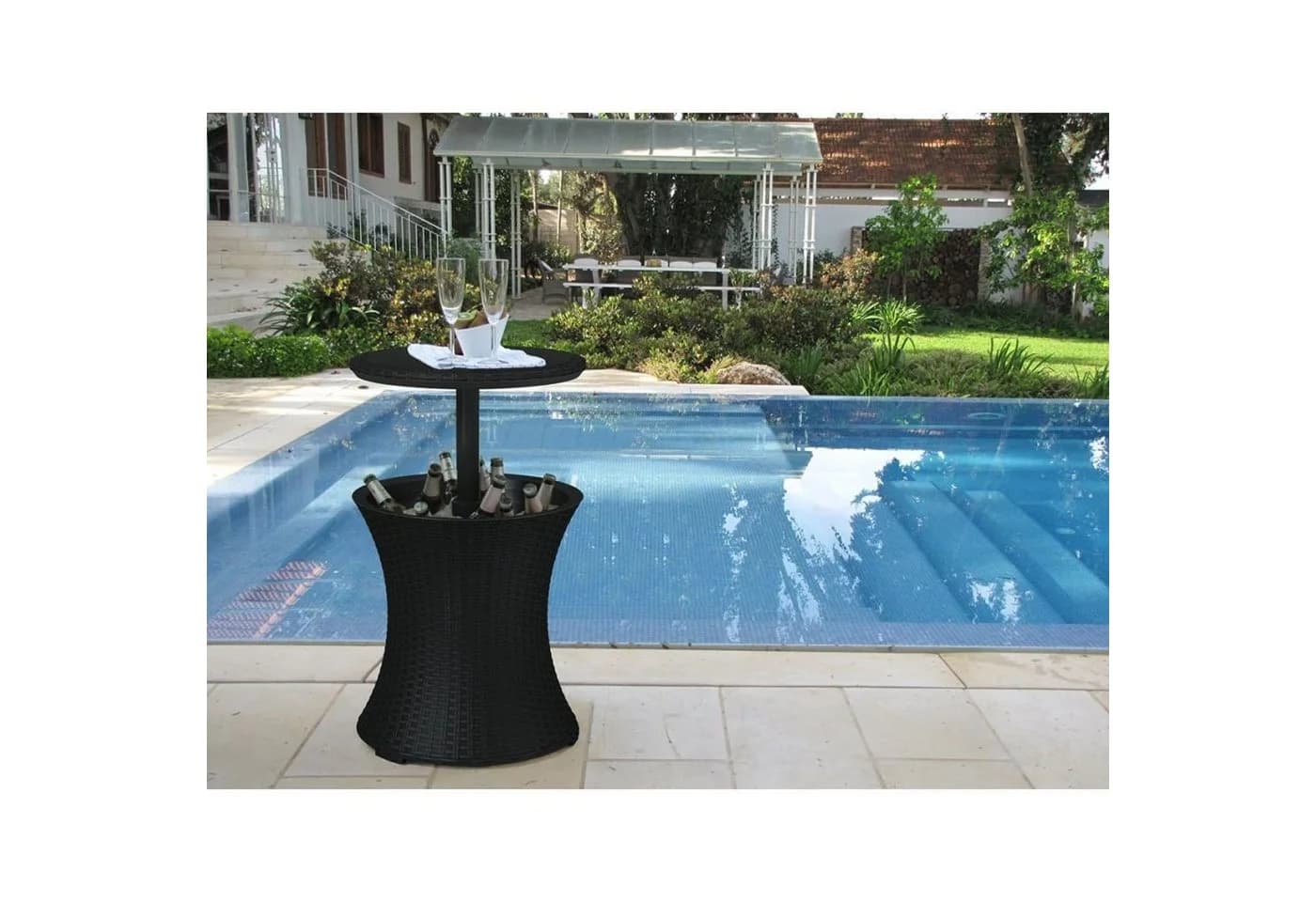 Keter Pacific Cool Bar Gartentisch mit Eiskübel Grau