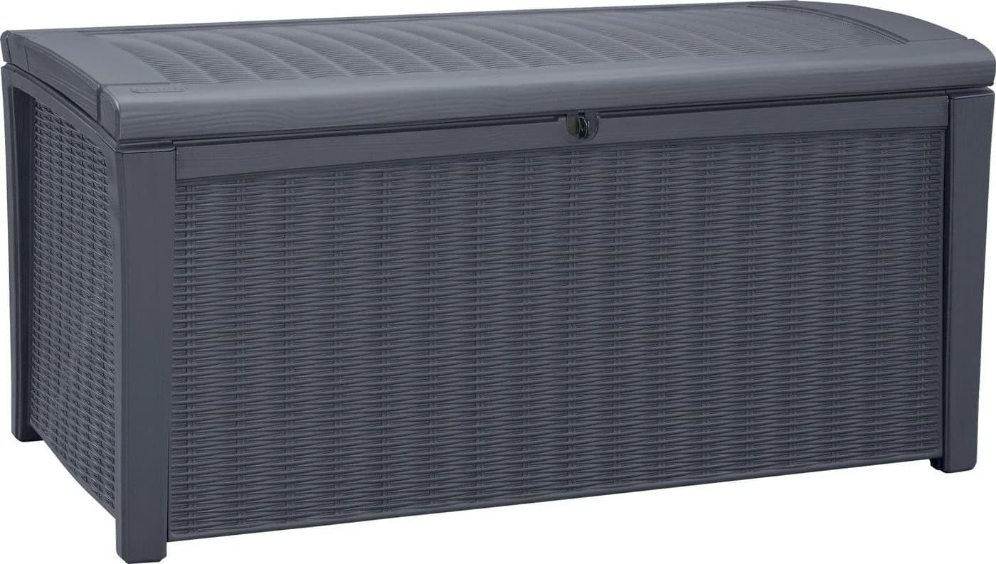 Keter Gartenbox Borneo Auflagenbox Anthrazit-Graphit mit Sitzfunktion