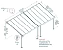 Canopia Sierra Alu Terrassenüberdachung Polycarbonat 3x6m Grau Bild 5