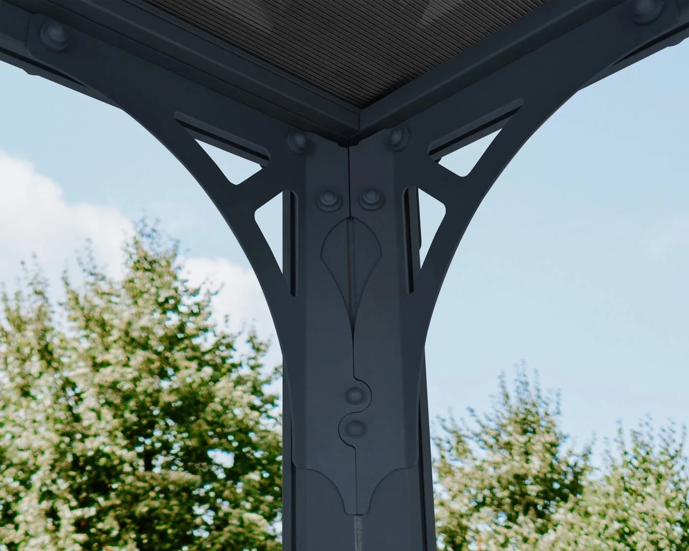 PALRAM CANOPIA Pergola Milano Pavillon Grau Aluminium - Bild 4