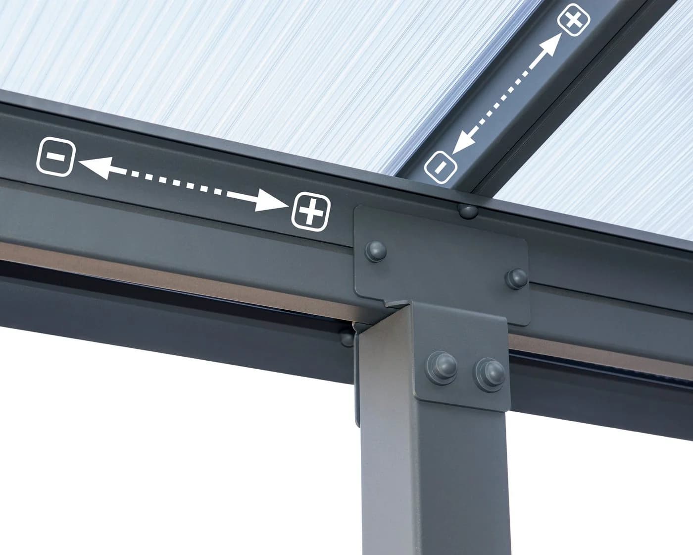 Palram Canopia Olympia Terrassenüberdachung Grau Aluminium - Bild 5