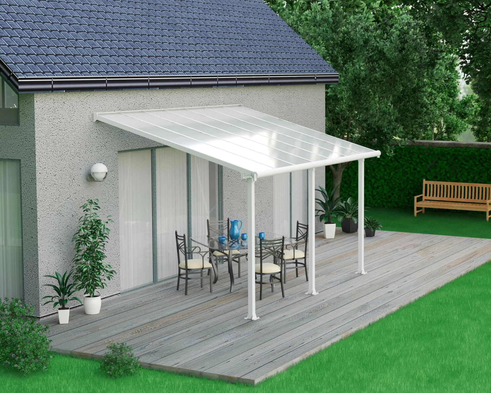 Palram Canopia Olympia Terrassenüberdachung Weiß - Bild 2