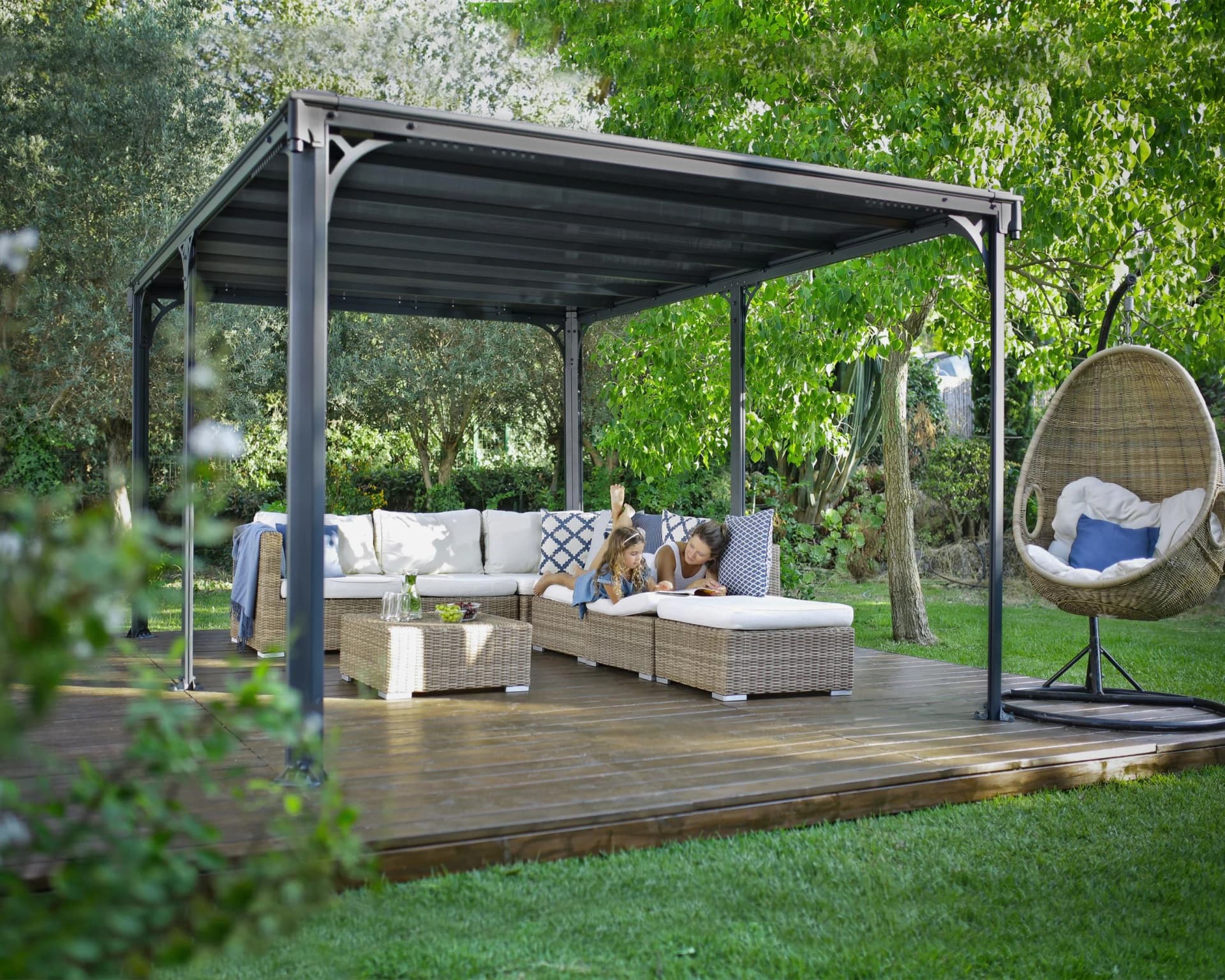 Pavillon PALRAM CANOPIA Milano 4300 Grau