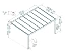 Canopia Stockholm Alu Terrassenüberdachung Grau Polycarbonat Bild 5