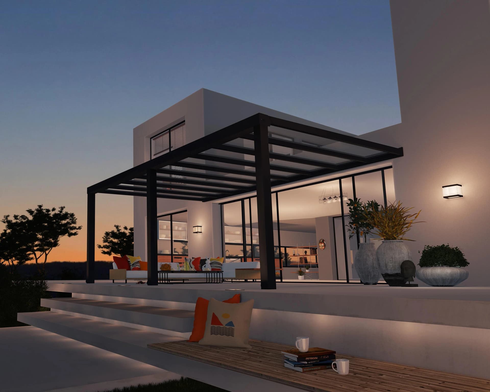 Canopia Stockholm Alu Terrassenüberdachung 3.4x6.6m Grau Polycarbonat