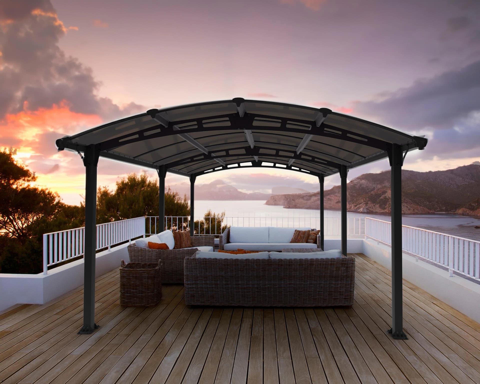 Pavillon CANOPIA Tucson 5000 Aluminium 3,6 x 5 m Grau - Bild 2