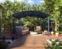 Pavillon aus Aluminium und Polycarbonat, anthrazit/grau, rechteckig Bild 2