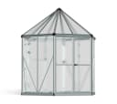 Palram Canopia Hexa Gewächshaus Aluminium Polycarbonat Grau Bild 2