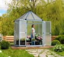 Palram Canopia Hexa Gewächshaus Aluminium Polycarbonat Grau Bild 3